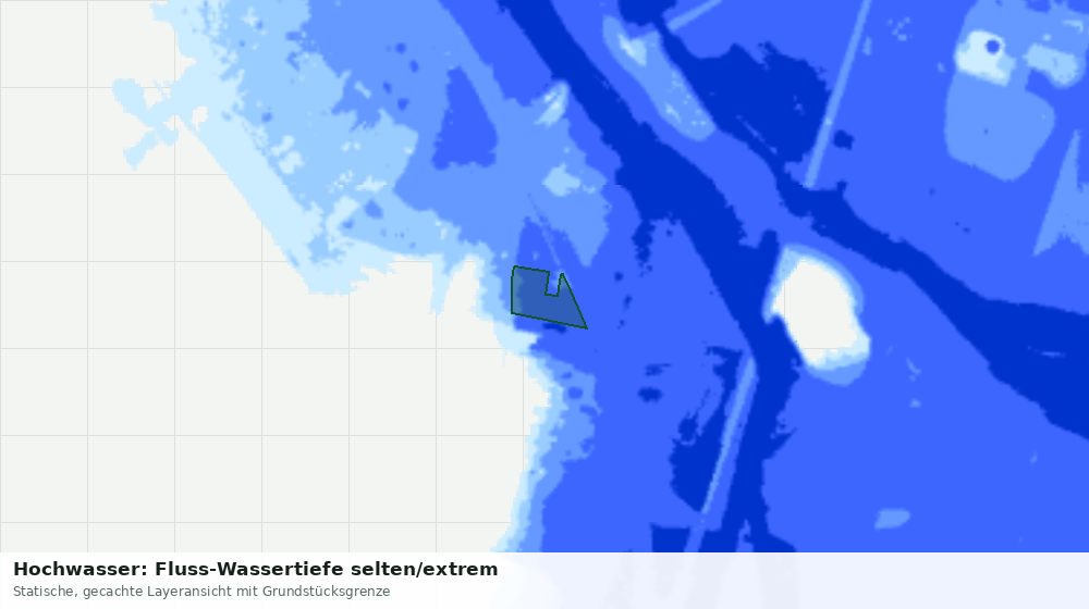 Statische Kartenansicht: Hochwasser: Fluss-Wassertiefe selten/extrem