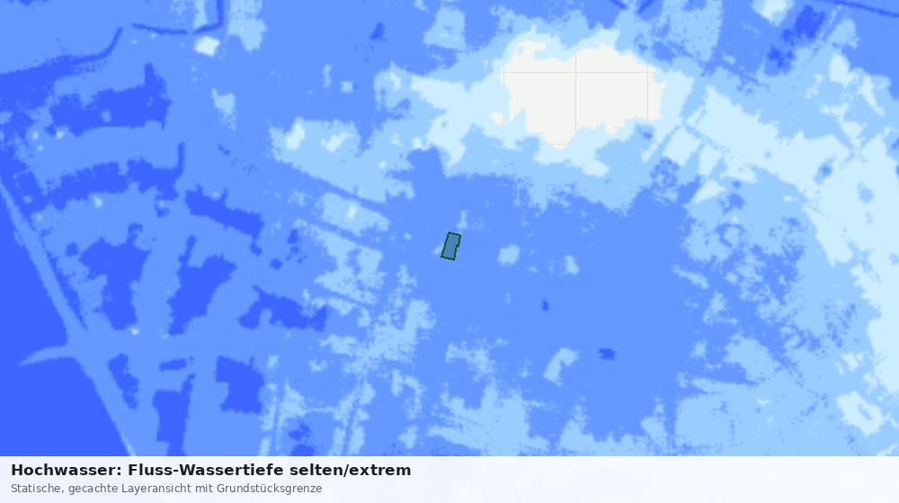 Statische Kartenansicht: Hochwasser: Fluss-Wassertiefe selten/extrem