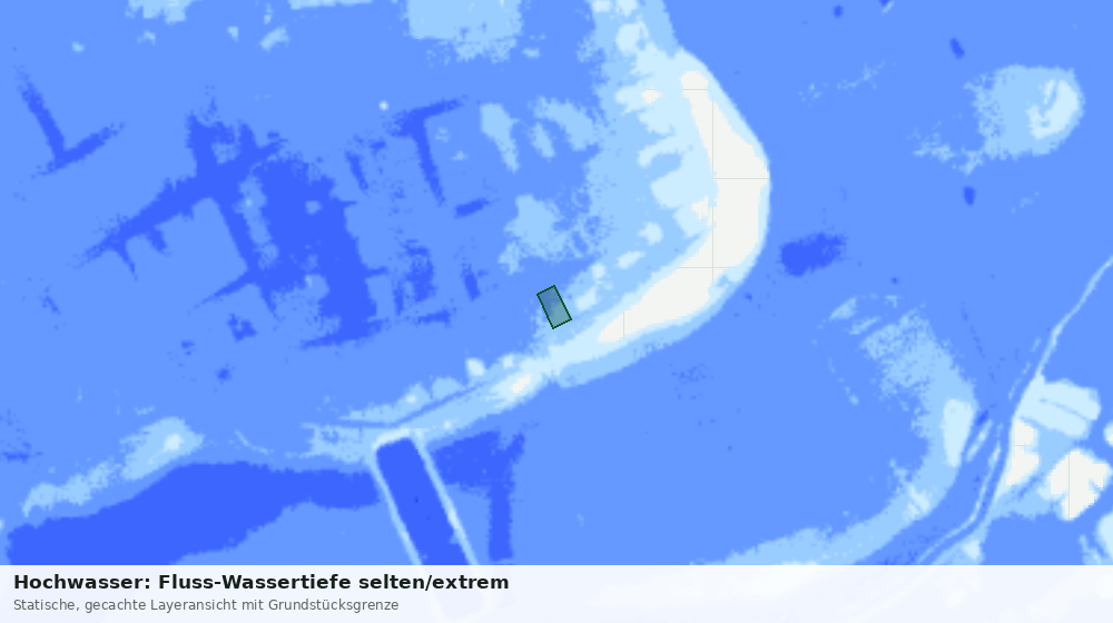 Statische Kartenansicht: Hochwasser: Fluss-Wassertiefe selten/extrem