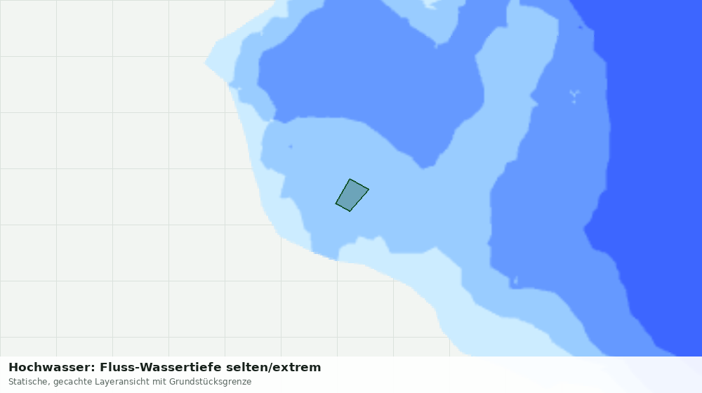 Statische Kartenansicht: Hochwasser: Fluss-Wassertiefe selten/extrem