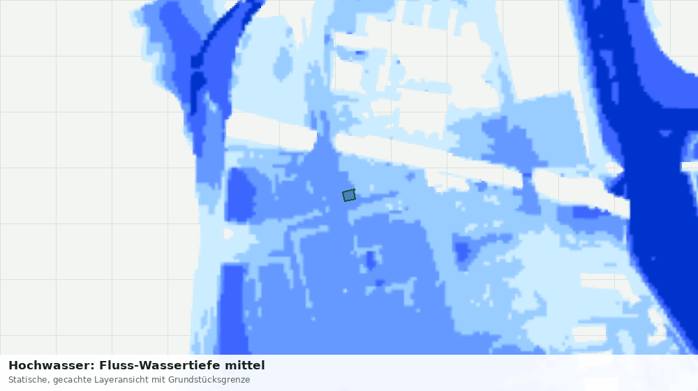 Statische Kartenansicht: Hochwasser: Fluss-Wassertiefe mittel