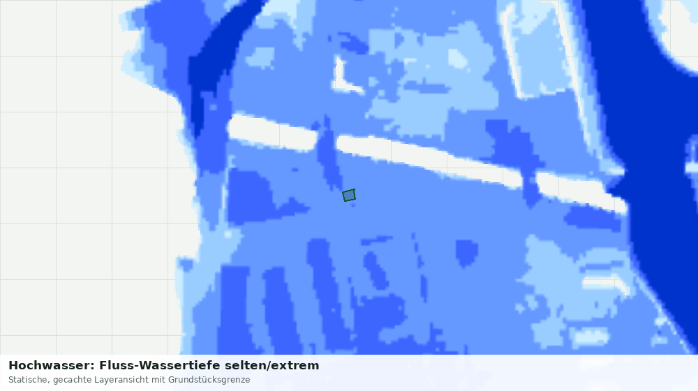 Statische Kartenansicht: Hochwasser: Fluss-Wassertiefe selten/extrem