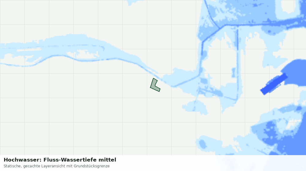 Statische Kartenansicht: Hochwasser: Fluss-Wassertiefe mittel