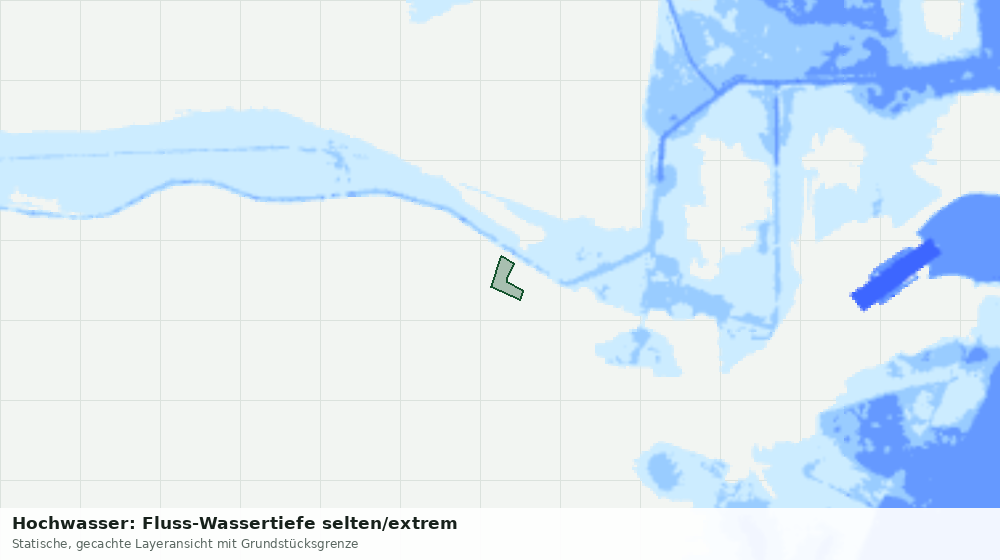 Statische Kartenansicht: Hochwasser: Fluss-Wassertiefe selten/extrem