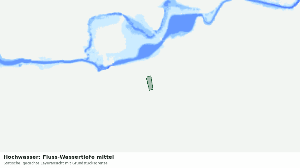 Statische Kartenansicht: Hochwasser: Fluss-Wassertiefe mittel