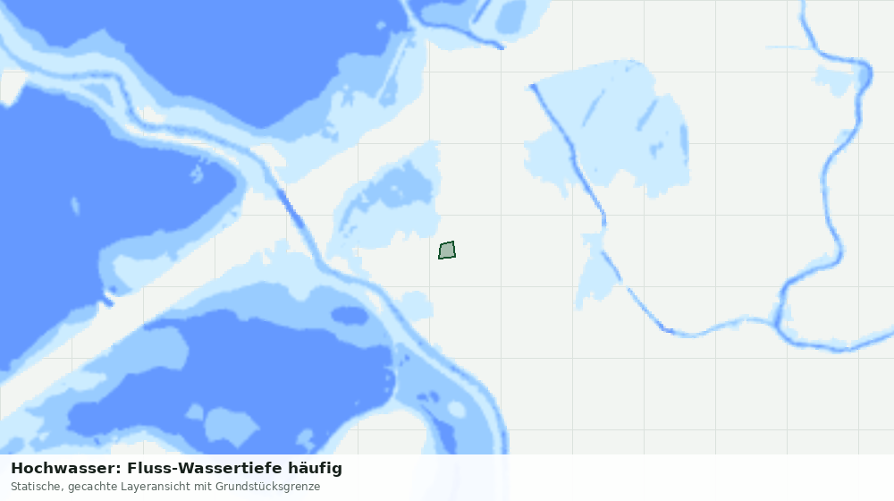 Statische Kartenansicht: Hochwasser: Fluss-Wassertiefe häufig