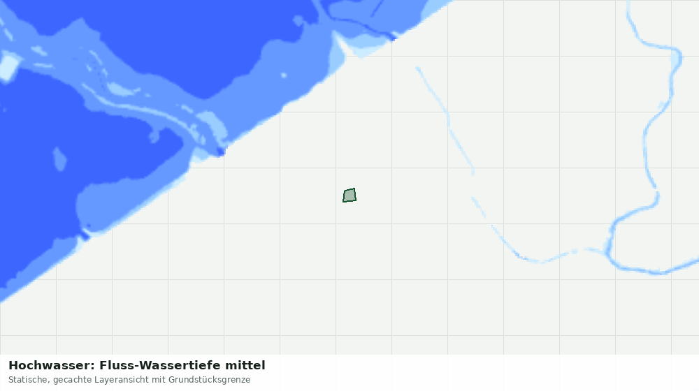 Statische Kartenansicht: Hochwasser: Fluss-Wassertiefe mittel