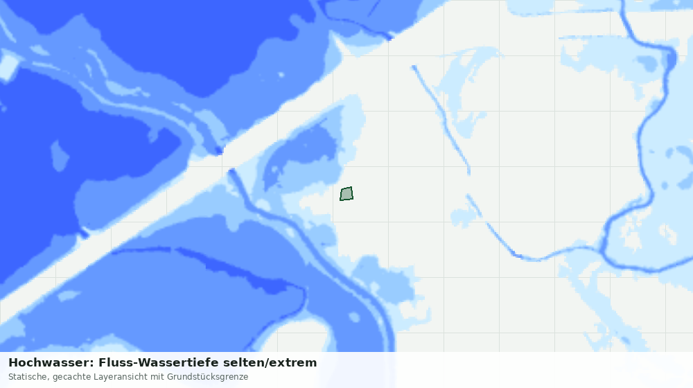 Statische Kartenansicht: Hochwasser: Fluss-Wassertiefe selten/extrem