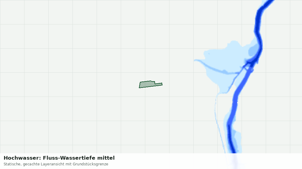 Statische Kartenansicht: Hochwasser: Fluss-Wassertiefe mittel