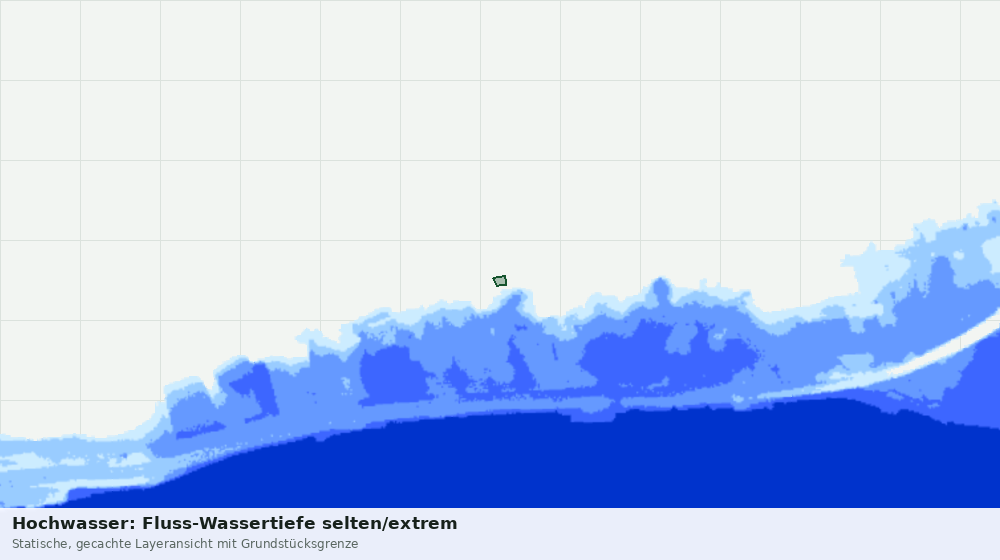 Statische Kartenansicht: Hochwasser: Fluss-Wassertiefe selten/extrem
