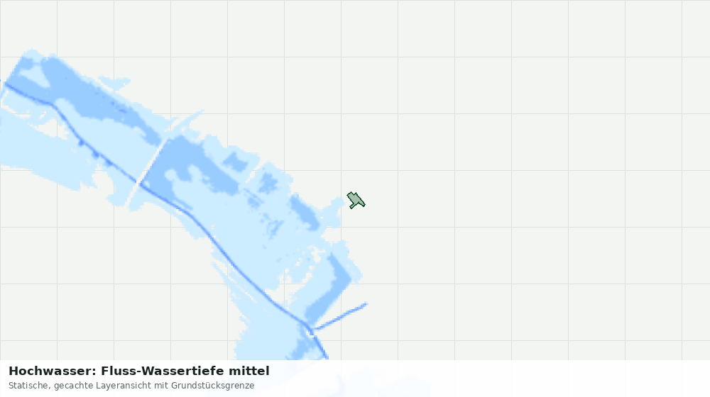 Statische Kartenansicht: Hochwasser: Fluss-Wassertiefe mittel