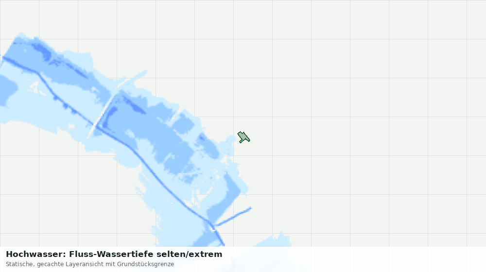 Statische Kartenansicht: Hochwasser: Fluss-Wassertiefe selten/extrem