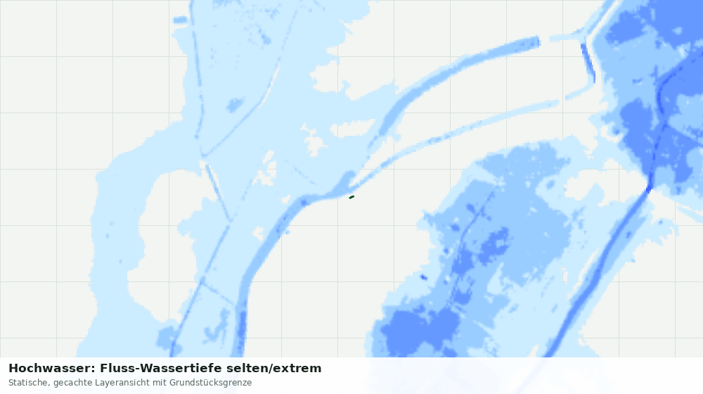 Statische Kartenansicht: Hochwasser: Fluss-Wassertiefe selten/extrem