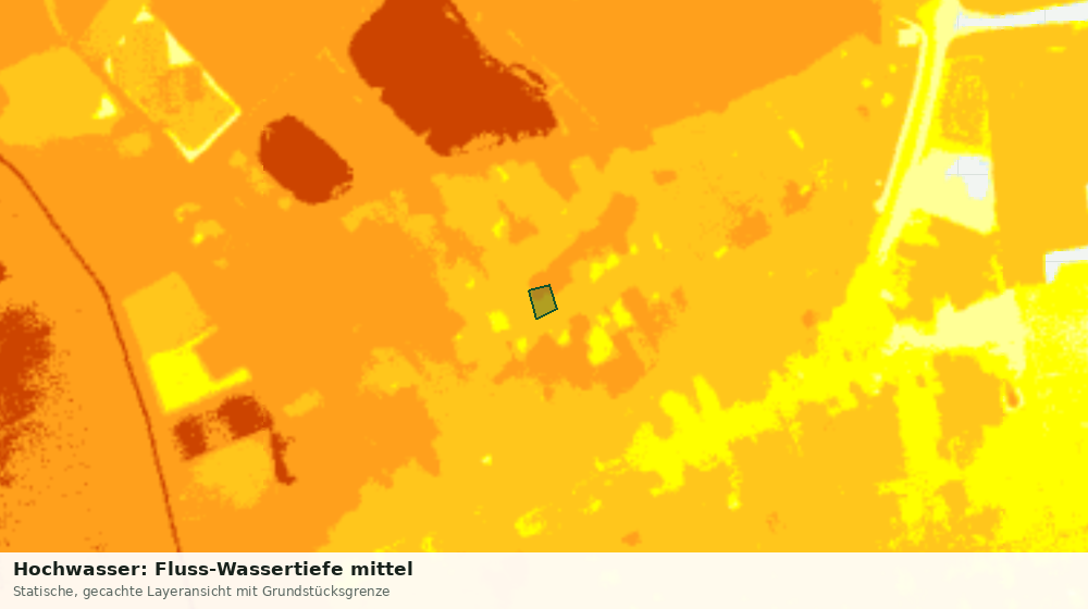 Statische Kartenansicht: Hochwasser: Fluss-Wassertiefe mittel