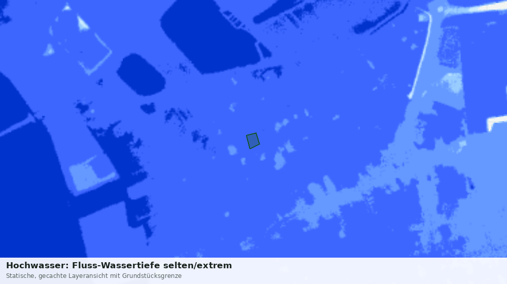 Statische Kartenansicht: Hochwasser: Fluss-Wassertiefe selten/extrem