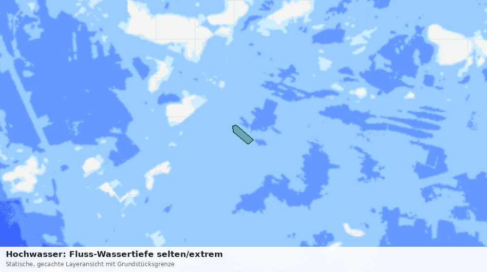 Statische Kartenansicht: Hochwasser: Fluss-Wassertiefe selten/extrem