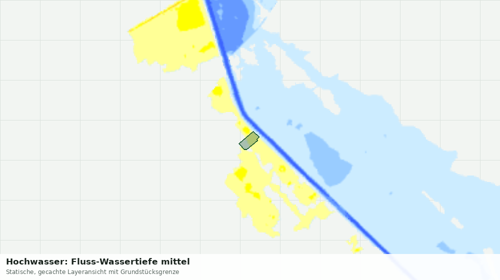 Statische Kartenansicht: Hochwasser: Fluss-Wassertiefe mittel