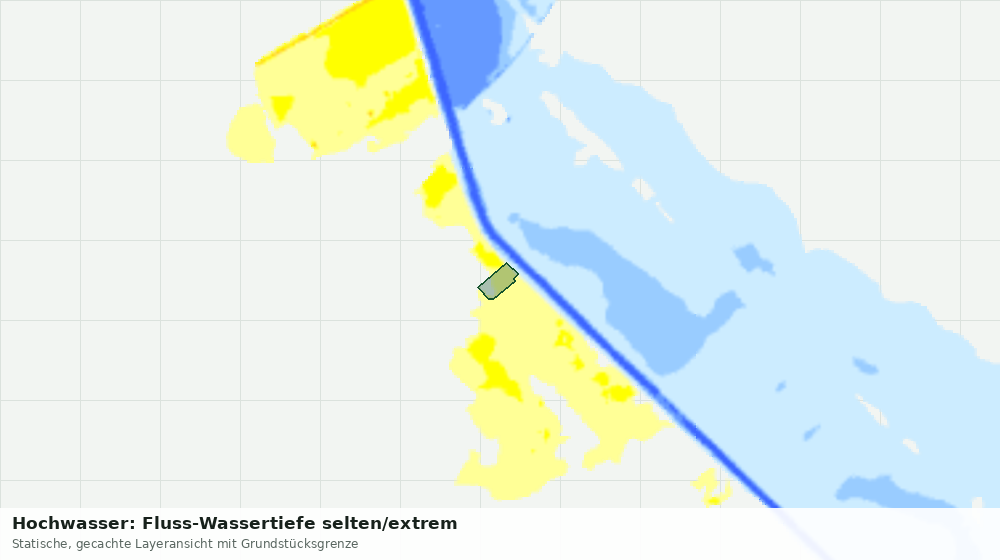 Statische Kartenansicht: Hochwasser: Fluss-Wassertiefe selten/extrem