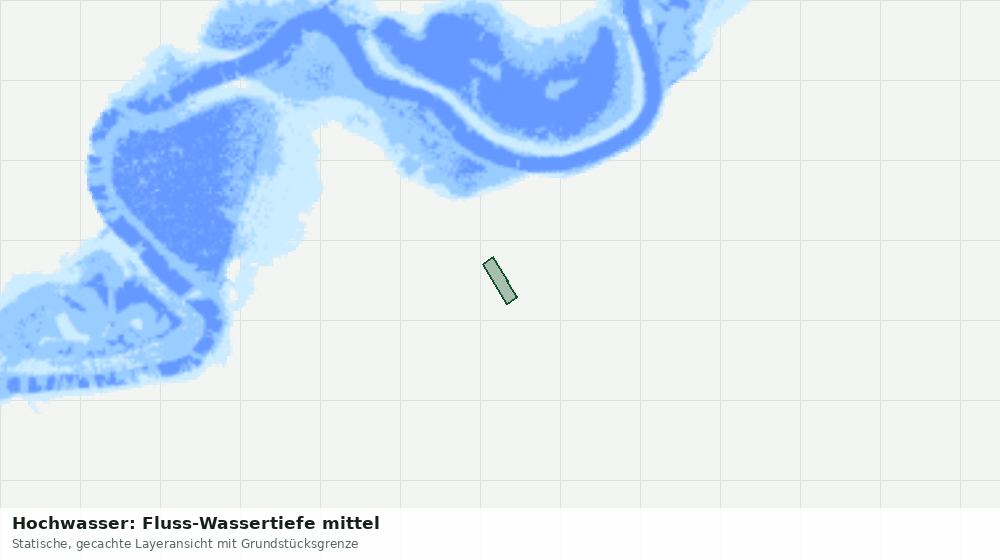 Statische Kartenansicht: Hochwasser: Fluss-Wassertiefe mittel