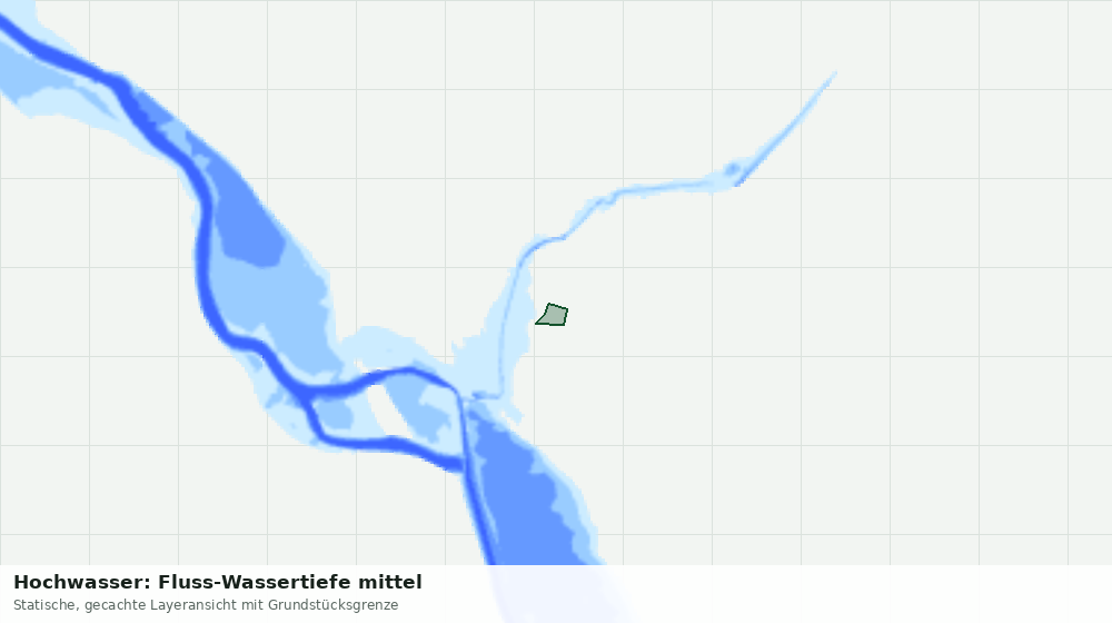 Statische Kartenansicht: Hochwasser: Fluss-Wassertiefe mittel