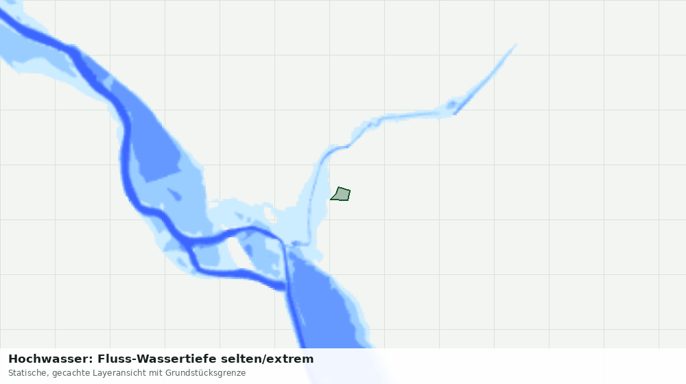 Statische Kartenansicht: Hochwasser: Fluss-Wassertiefe selten/extrem