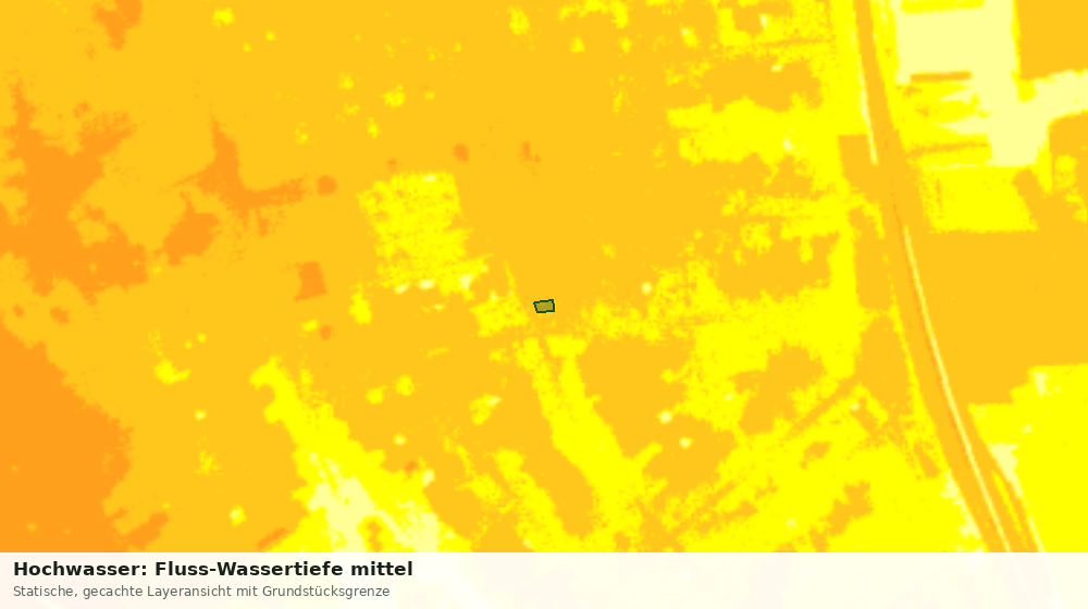 Statische Kartenansicht: Hochwasser: Fluss-Wassertiefe mittel