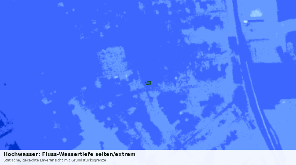Statische Kartenansicht: Hochwasser: Fluss-Wassertiefe selten/extrem