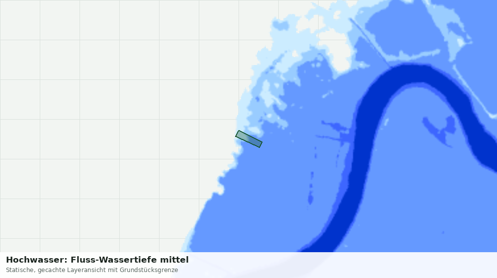 Statische Kartenansicht: Hochwasser: Fluss-Wassertiefe mittel