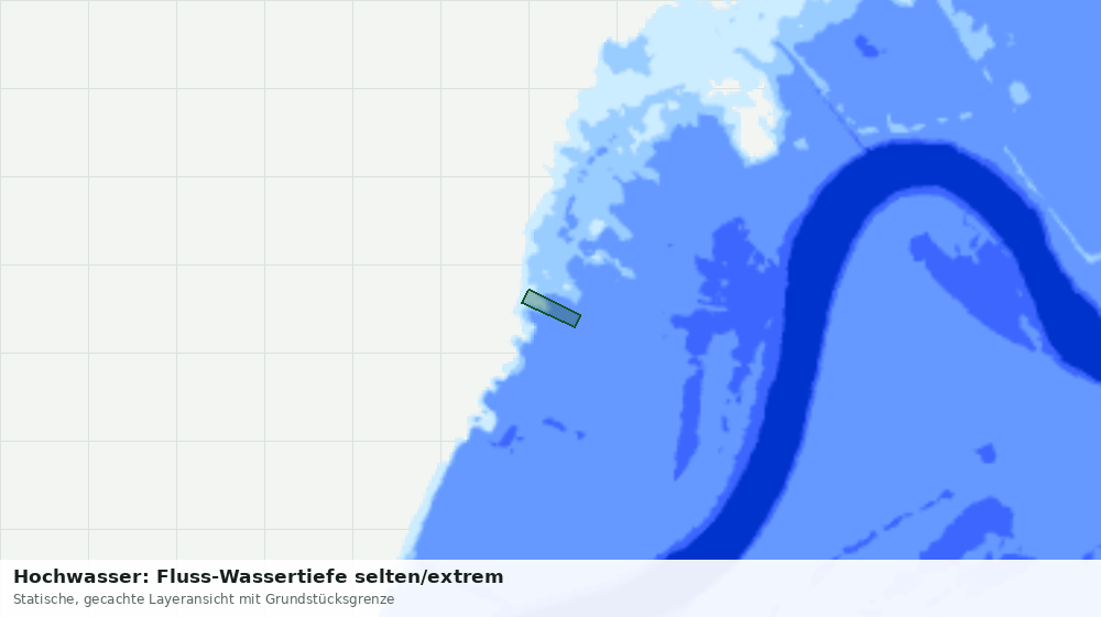 Statische Kartenansicht: Hochwasser: Fluss-Wassertiefe selten/extrem