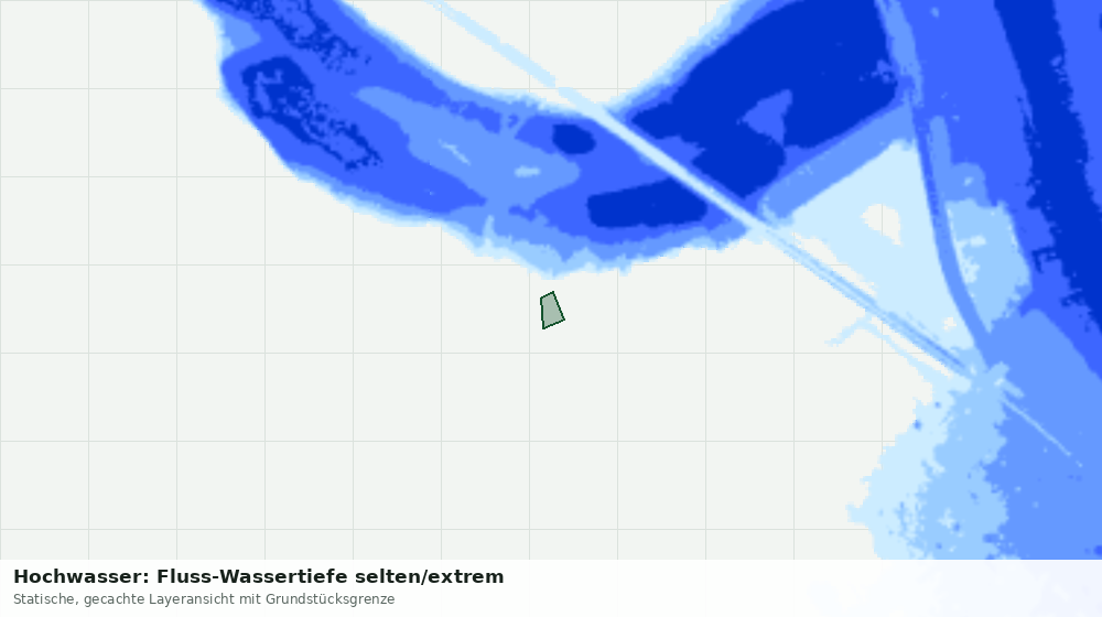 Statische Kartenansicht: Hochwasser: Fluss-Wassertiefe selten/extrem