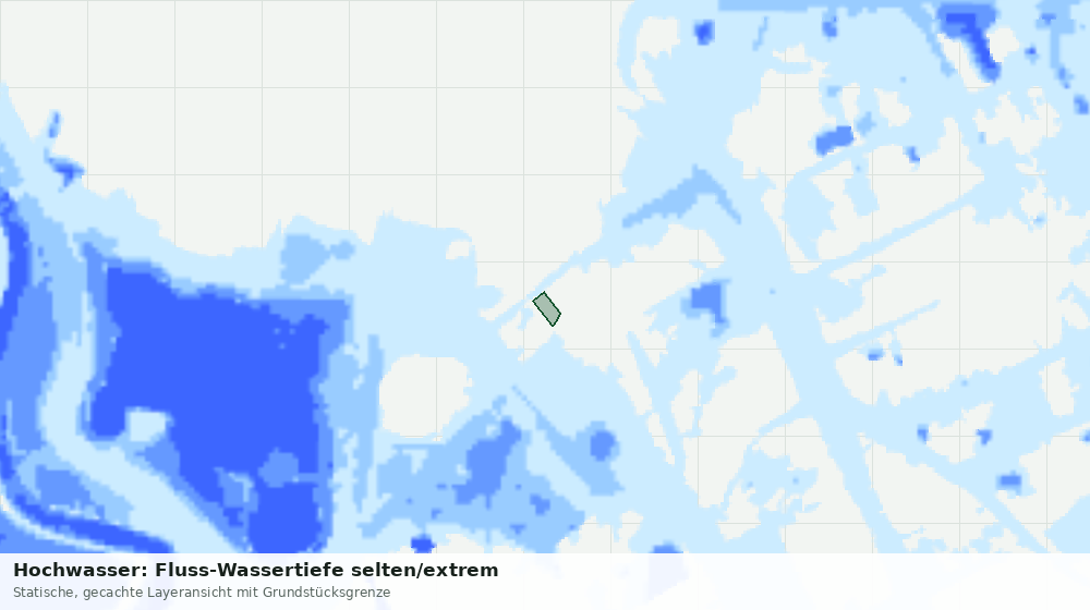 Statische Kartenansicht: Hochwasser: Fluss-Wassertiefe selten/extrem