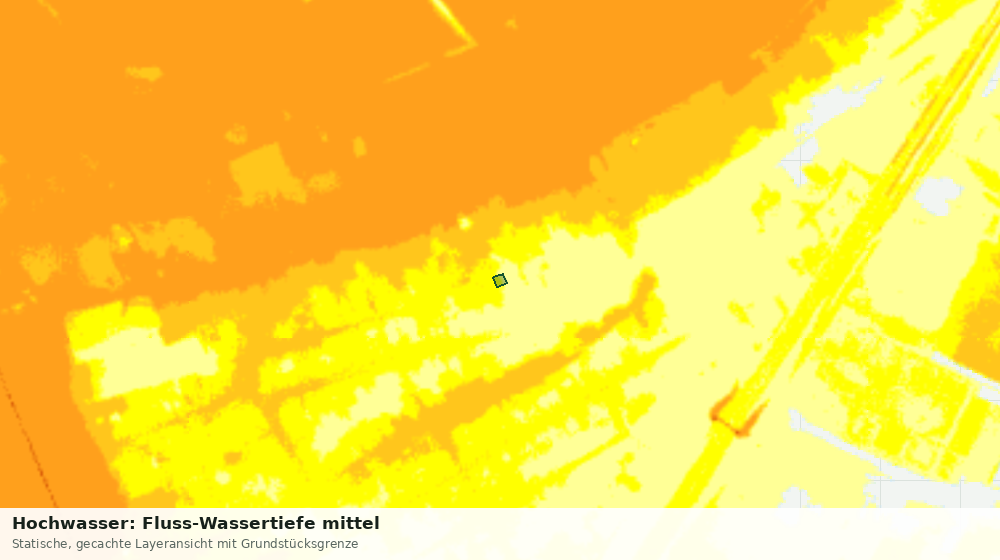 Statische Kartenansicht: Hochwasser: Fluss-Wassertiefe mittel