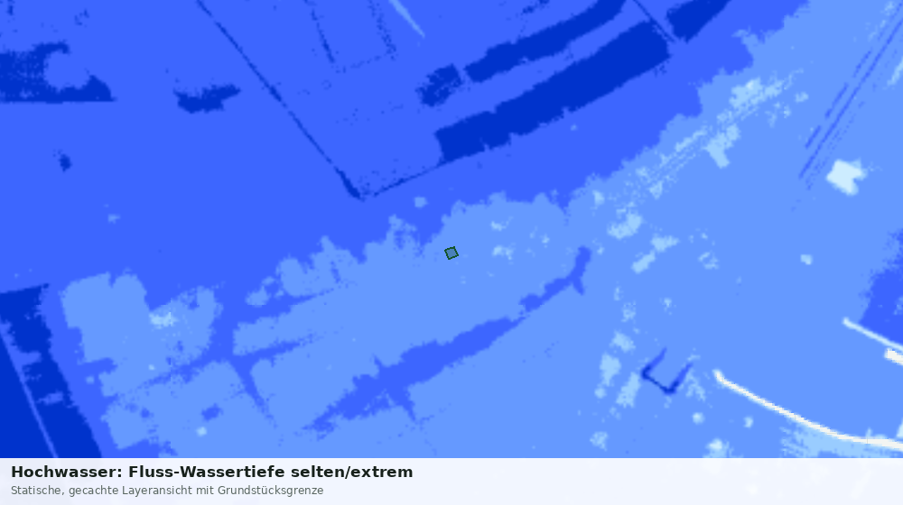 Statische Kartenansicht: Hochwasser: Fluss-Wassertiefe selten/extrem