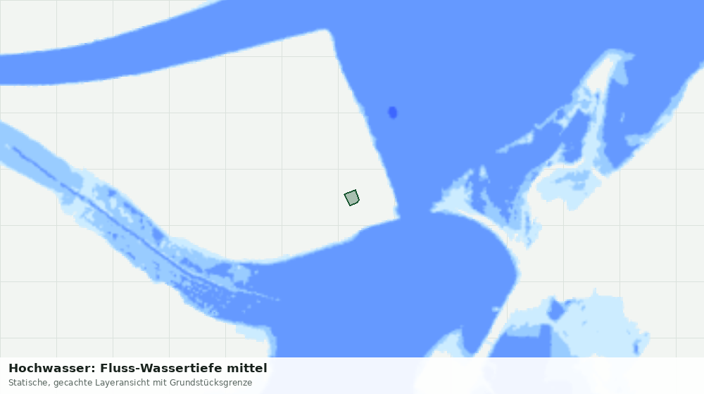 Statische Kartenansicht: Hochwasser: Fluss-Wassertiefe mittel