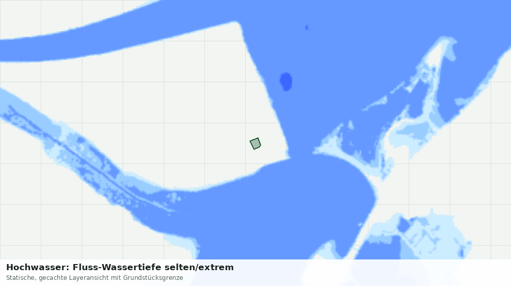 Statische Kartenansicht: Hochwasser: Fluss-Wassertiefe selten/extrem