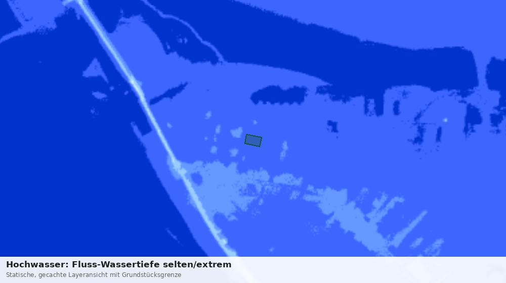 Statische Kartenansicht: Hochwasser: Fluss-Wassertiefe selten/extrem
