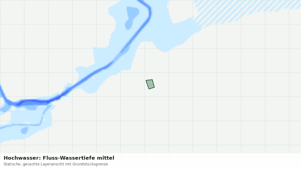 Statische Kartenansicht: Hochwasser: Fluss-Wassertiefe mittel