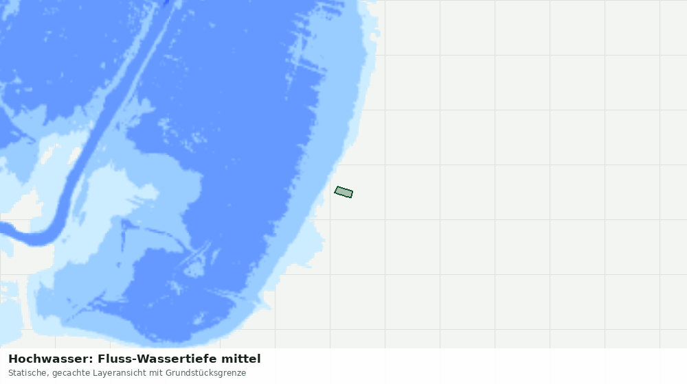 Statische Kartenansicht: Hochwasser: Fluss-Wassertiefe mittel