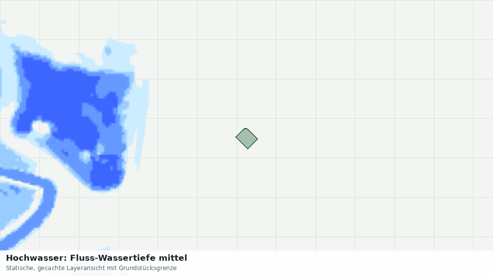 Statische Kartenansicht: Hochwasser: Fluss-Wassertiefe mittel