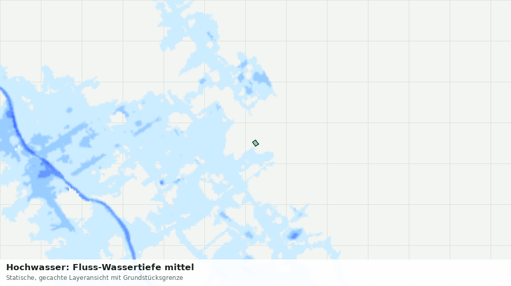 Statische Kartenansicht: Hochwasser: Fluss-Wassertiefe mittel