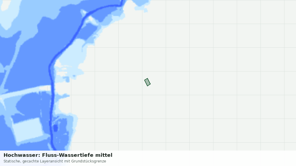 Statische Kartenansicht: Hochwasser: Fluss-Wassertiefe mittel