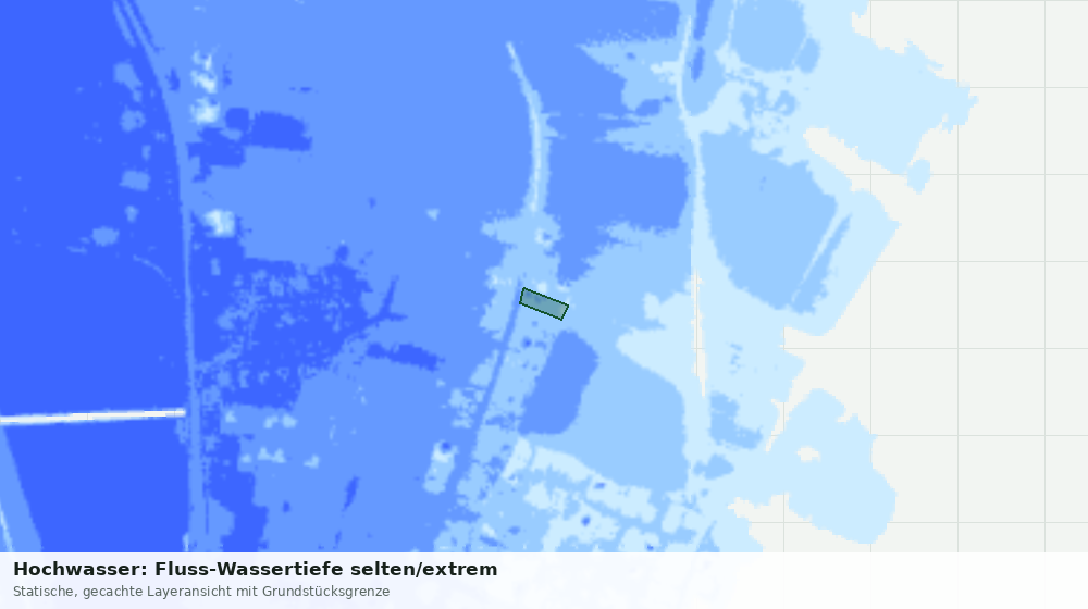 Statische Kartenansicht: Hochwasser: Fluss-Wassertiefe selten/extrem