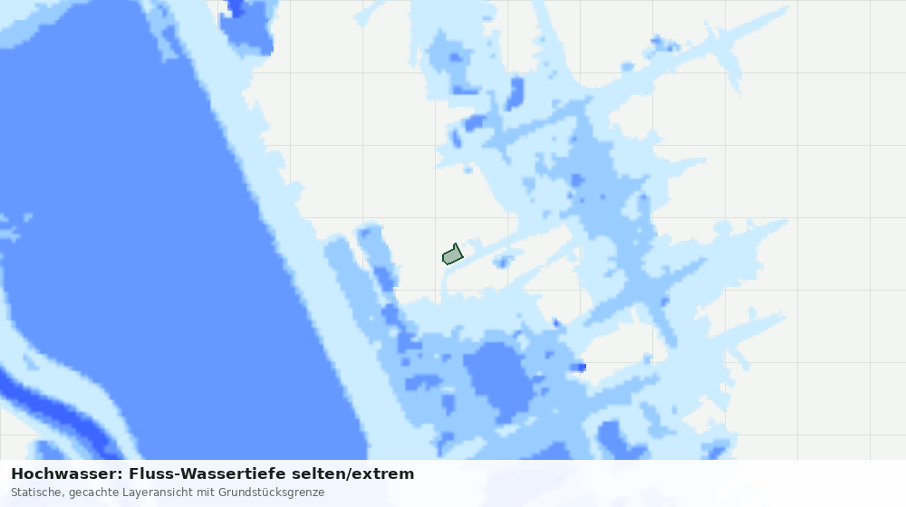 Statische Kartenansicht: Hochwasser: Fluss-Wassertiefe selten/extrem