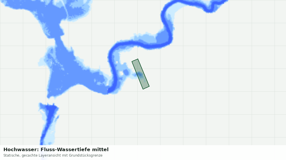 Statische Kartenansicht: Hochwasser: Fluss-Wassertiefe mittel