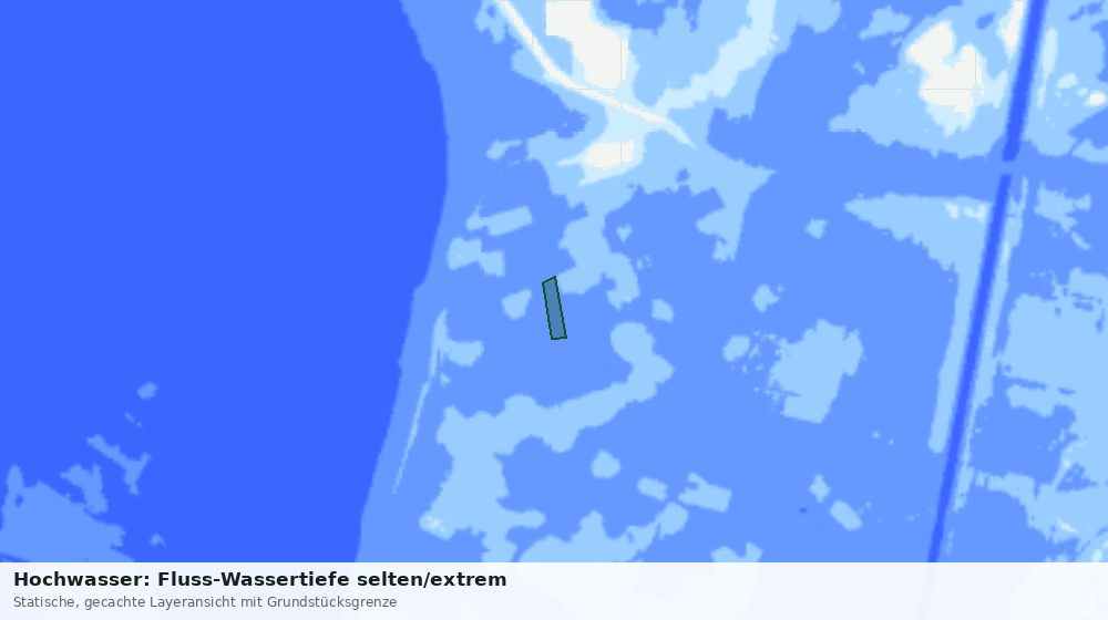 Statische Kartenansicht: Hochwasser: Fluss-Wassertiefe selten/extrem