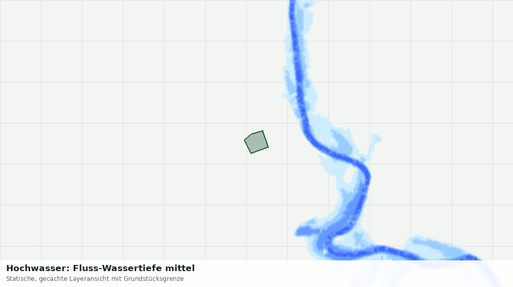 Statische Kartenansicht: Hochwasser: Fluss-Wassertiefe mittel