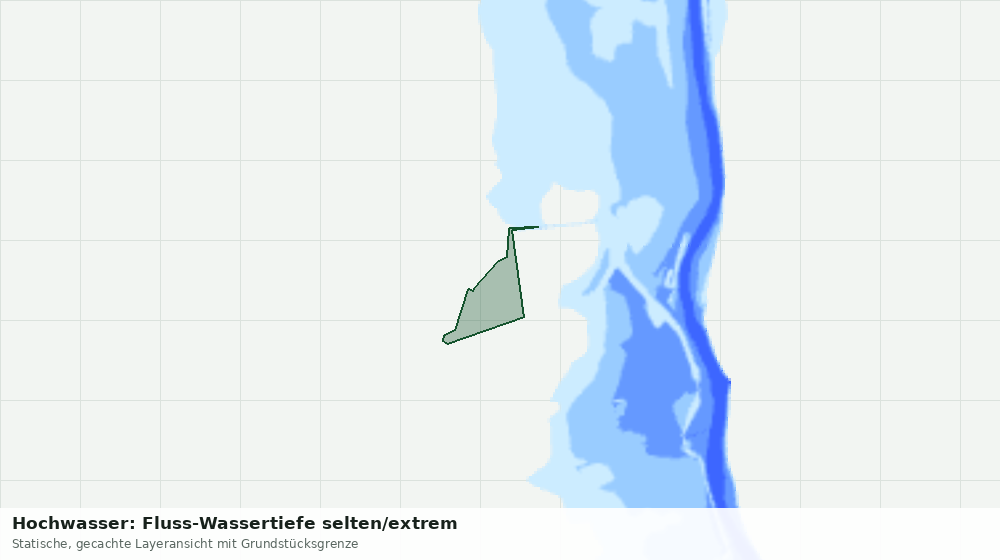 Statische Kartenansicht: Hochwasser: Fluss-Wassertiefe selten/extrem