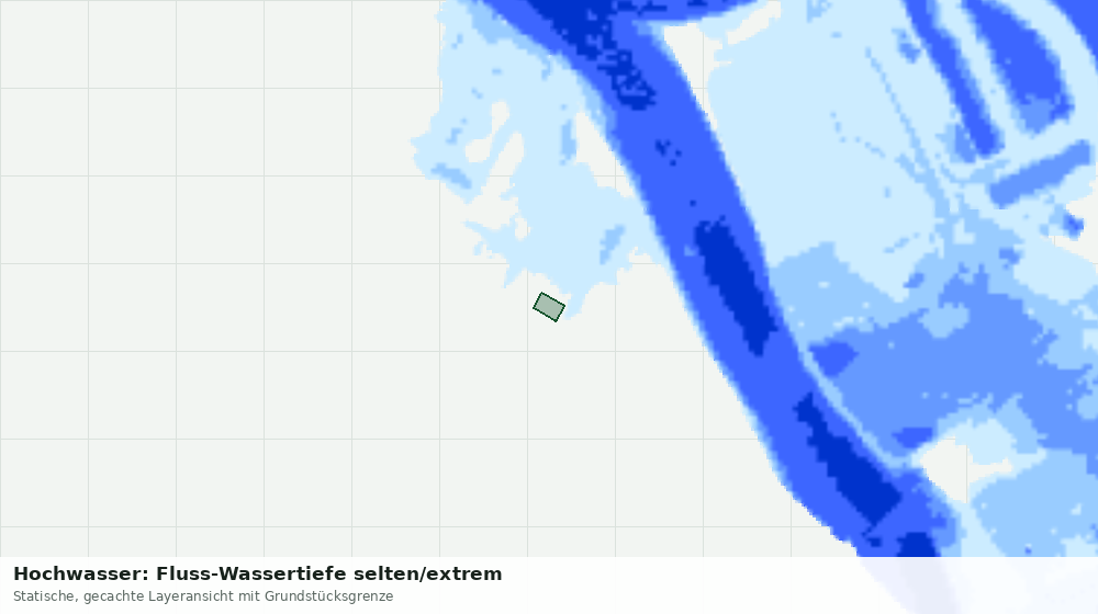Statische Kartenansicht: Hochwasser: Fluss-Wassertiefe selten/extrem
