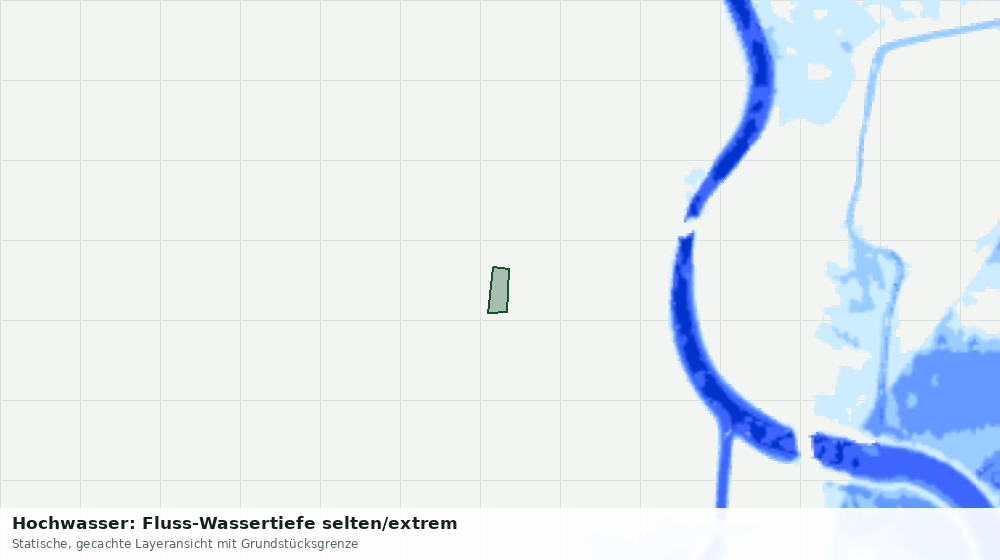 Statische Kartenansicht: Hochwasser: Fluss-Wassertiefe selten/extrem