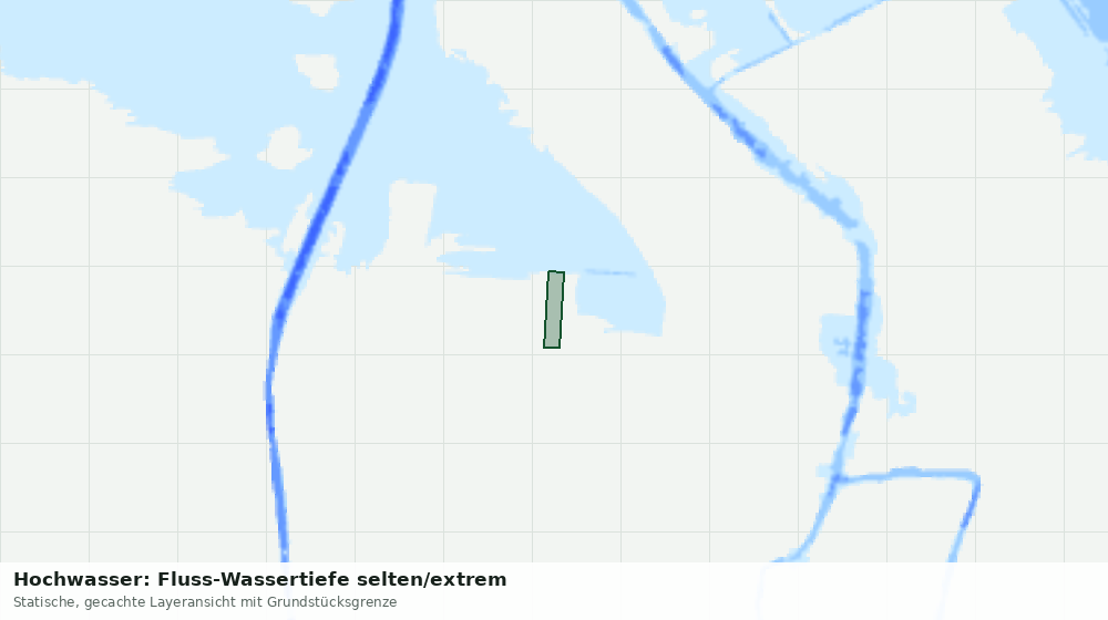 Statische Kartenansicht: Hochwasser: Fluss-Wassertiefe selten/extrem